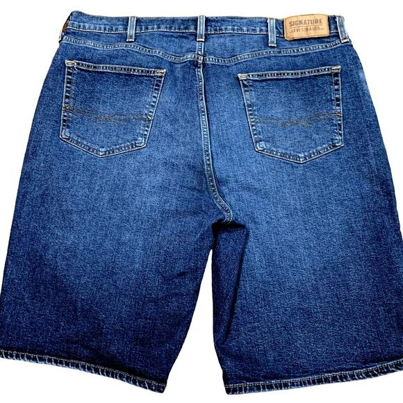 Levi Strauss Signature Blue Jeans Shorts Bermuda Mens Plus Size W40 Stretch - Picture 3 of 12
